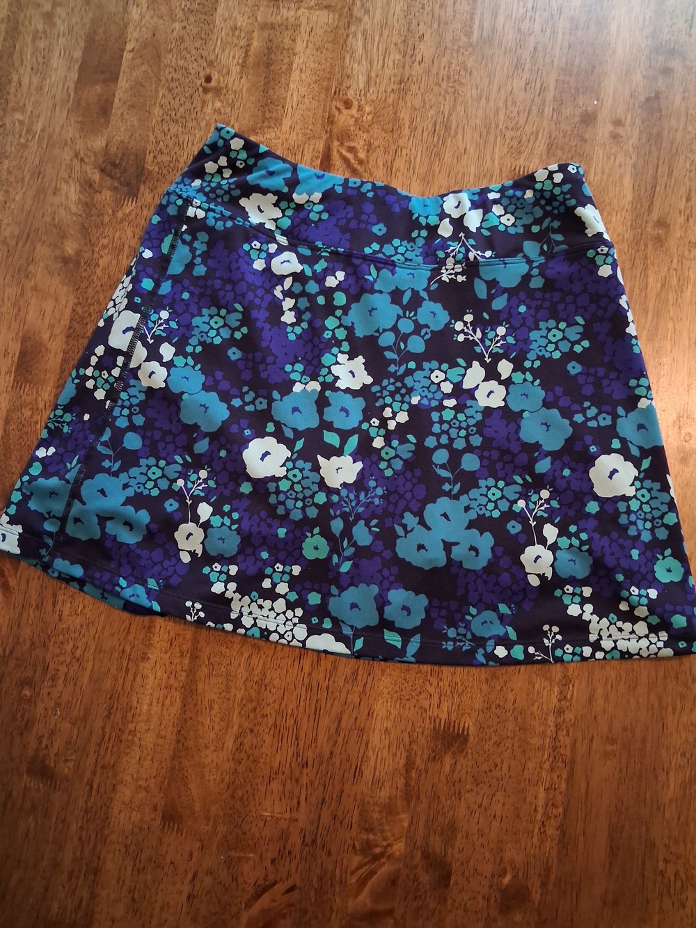Title Nine Floral Skirt Skort in Teal, Blue Pickleball Tennis S
